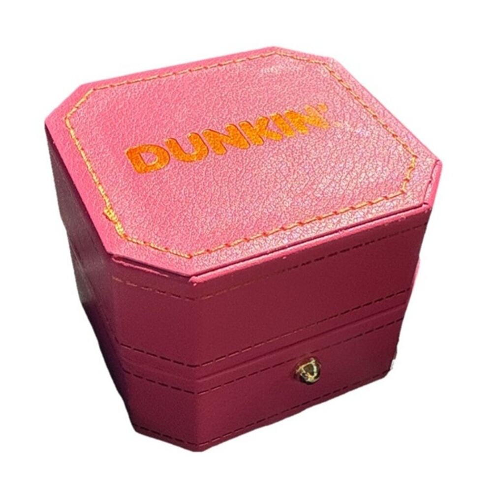 Dunkin Donuts Single Munchkin Pink Proposal Wedding Ring Box NEW Limited Edition